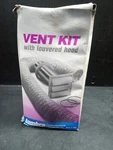 Lambro 266W 4" X 8 Foot White Plastic Dryer Vent Full Kit With Louver. Fixed Price $34.01.