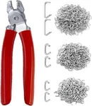 300 Pcs Galvanized Hog Rings With Bent Pliers Set, Includes 3/4", 1/2", And.... Fixed Price $18.99.