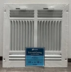 Accord 10 X Sidewall Ceiling Register 4 Way Design White Louvered Vent. Fixed Price $22.50.