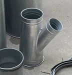 Nordfab 30 Wye Double Branch Fitting, 22 Ga Steel, Quick 9X7X5 (see Dims). Fixed Price $88.00.