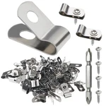 Besteel Upgraded 400 Pcs T304 Stainless Wire Clips Cord Clamp Agricultu.... Fixed Price $66.94.