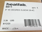 Heat-fab 8" Saf-t Vent Ez Seal 45 Degree Elbow 29-4C 9811 Stainless Steel New. Fixed Price $89.97.