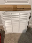 White Rectangular Louvered Hvac Return Air Grille Vent Cover. Fixed Price $15.00.