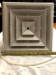 Rectorseal Airtec MV4 Ceiling Diffuser W/ 4-WAY Grille Box Combo (8" 8") White. Fixed Price $25.50.