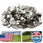200 Pcs Fence Wire Clamps Agricultural Fencing Mounting Clips Stainless Steel. Fixed Price $19.99.