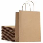 Brown Kraft Paper Shopping Bags Handles Recycled Retail Gift Bulk. Fixed Price $237.97.