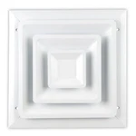 24 X Step Down Ceiling Diffuser, Opposed Blade Damper, White - Shoemaker. Fixed Price $269.28.
