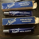 Lot Of 2 Nissen Metal Marker 3/16 Tip Green And Orange.. Fixed Price $9.99.