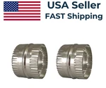 2 Pack - Deflecto 4 Duct Connector, Aluminum With Bead And Crimp Silver 3 Long. Fixed Price $10.95.